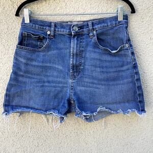 Everlane High Waist Straight Denim Jean Shorts Cutoffs 30